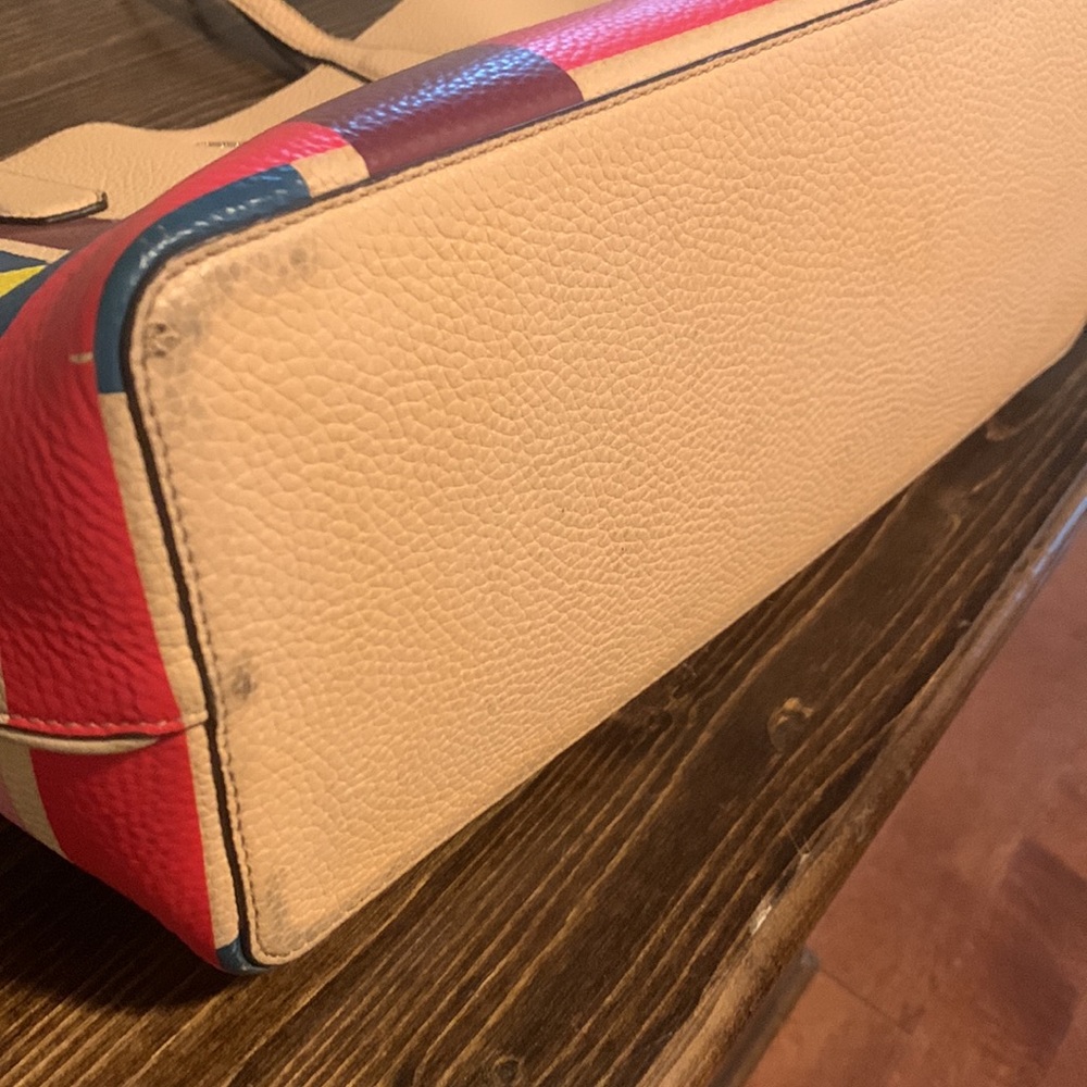 TORY BURCH color stripe tote - rare! Great condition! - Picture 13 of 16